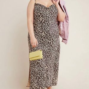 Anthropologie Elyse Printed Bias Dress, 1X